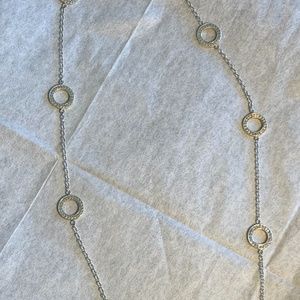 Anna Beck Long Silver Disc Necklace